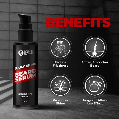 Picture of Beardo Beard Serum, 50 ml | Daily use beard serum for men | Softens and Smoothens Rough Beard | Gives Healthy look to Beard | Shiny and Nourished Beard