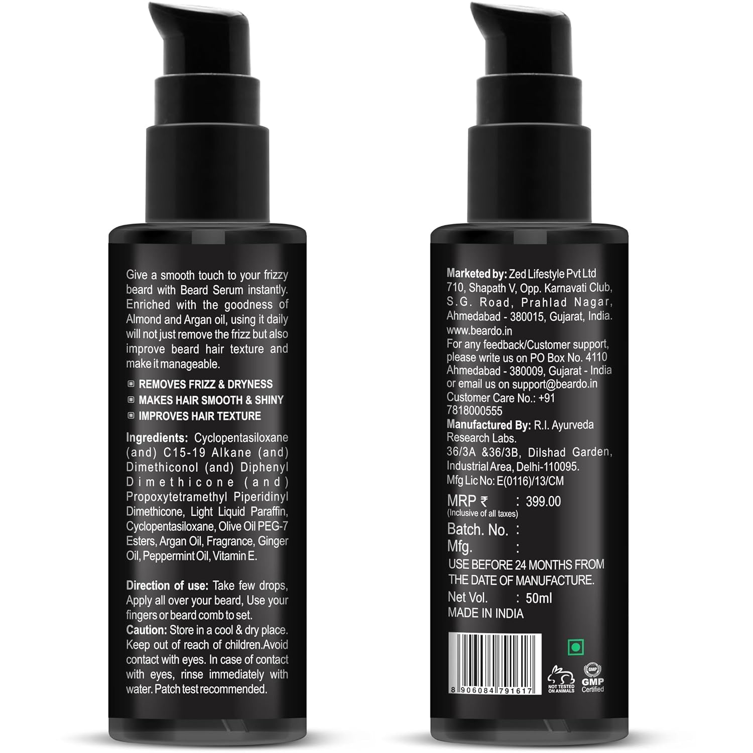 Picture of Beardo Beard Serum, 50 ml | Daily use beard serum for men | Softens and Smoothens Rough Beard | Gives Healthy look to Beard | Shiny and Nourished Beard