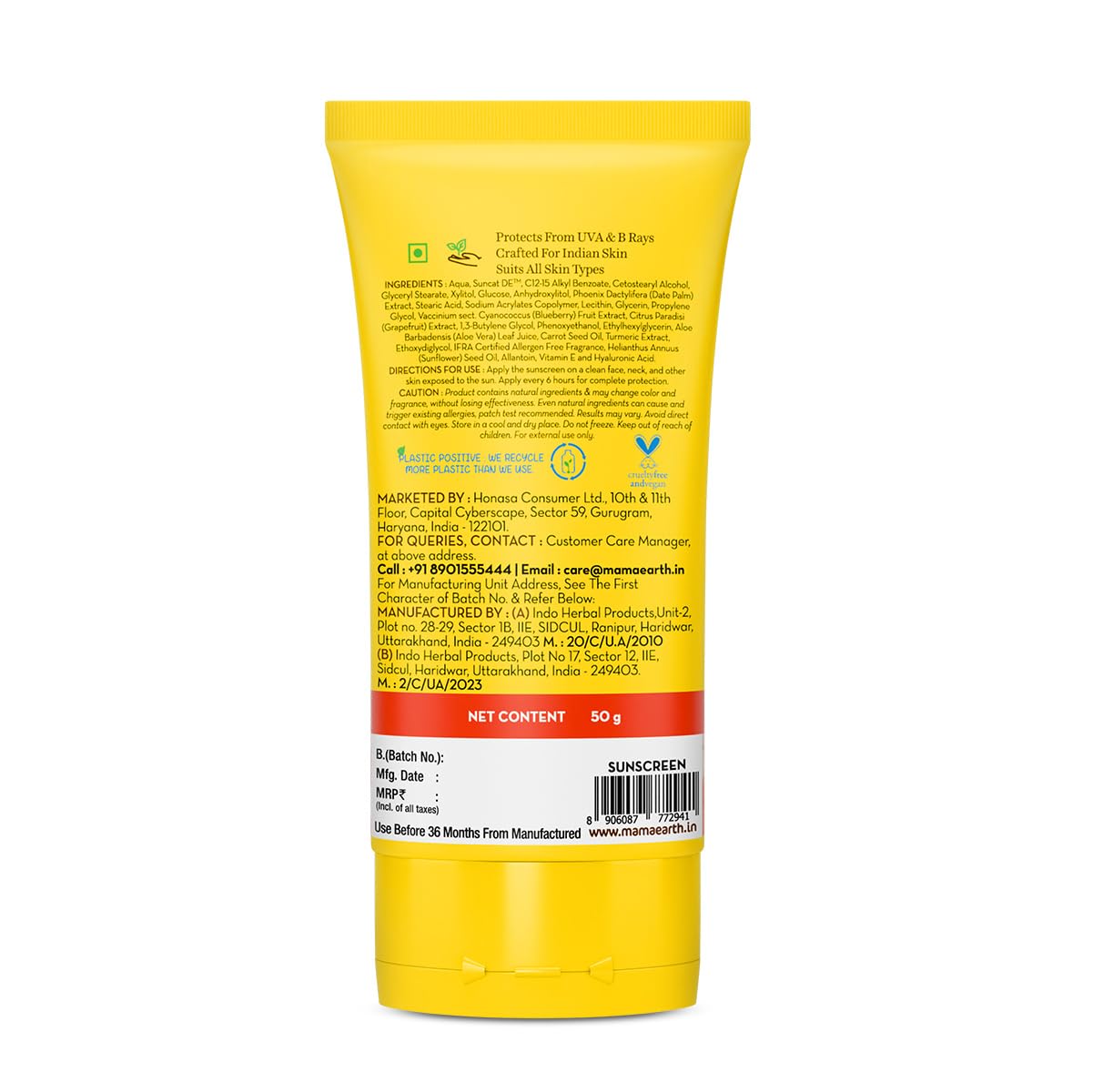 Picture of Mamaearth Ultra Light Indian Sunscreen-50 g (packgaing may vary)