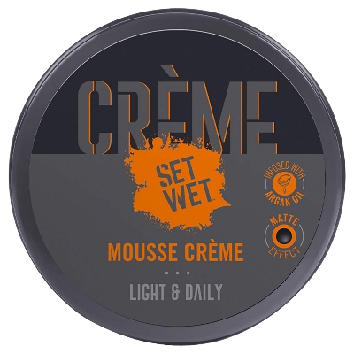 Picture of Set Wet Hair Mousse Crème Daily Ultralight Hairstyle With Argan Oil & Anti Dandruff Properties, 60 g