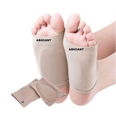 Picture of Metatarsal Compression Arch Support Sleeve Foot Care Plantar Fasciitis Spurs Neuromas Flat Feet Orthopedic Pad Cushioned Soft Elastic Reusable Gel Pad Fabric Socks Flat Feet, Plantar Fasciitis, Foot Pain Relief, Heel Spurs Man And Woman 1 Pair (FREE SIZE)