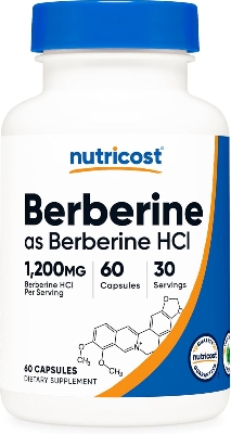 Picture of Nutricost Berberine HCl 600mg, 60 Vegetarian Capsules - Gluten Free & Non-GMO
