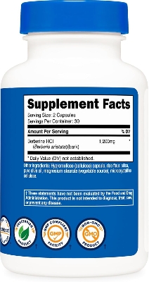 Picture of Nutricost Berberine HCl 600mg, 60 Vegetarian Capsules - Gluten Free & Non-GMO