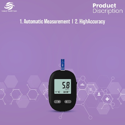 Picture of Digital Arm BP Blood Pressure Monitor Tensiometer Tonometer Automatic Sphygmomanometer + Blood Glucose Meter with Test Strips
