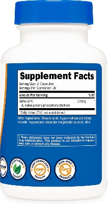 Picture of Nutricost Alpha GPC 600mg, 60 Vegetarian Capsules - Non-GMO and Gluten Free, 300mg Per Capsule