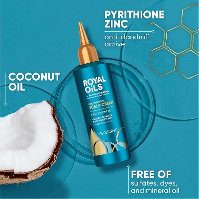 Picture of Head & Shoulders Scalp Cream Treatment, Daily Moisture, Anti Dandruff, Royal Oils Collection with Coconut Oil, Scalp Care for Natural and Curly Hair, 5.0 fl oz