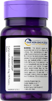 Picture of Carlyle Kids Melatonin 1mg | 120 Chewable Tablets | Fruit Flavor | Vegetarian Supplement | Non-GMO, Gluten Free Formula
