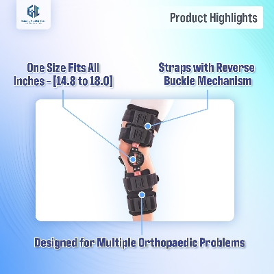 Picture of Samson Ajustable ROM Knee Brace for Multiple Orthopedic Problems - Useful for Tendon/Ligament Injuries, ACL or PCL Injuries, Osteoarthrits of Knee, 18.00 Inches / 46 CM (Size : Universal)