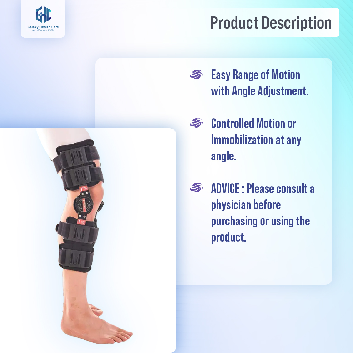 Picture of Samson Ajustable ROM Knee Brace for Multiple Orthopedic Problems - Useful for Tendon/Ligament Injuries, ACL or PCL Injuries, Osteoarthrits of Knee, 18.00 Inches / 46 CM (Size : Universal)