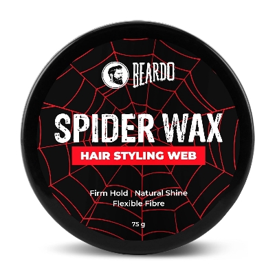 Picture of Beardo Spider Wax Hair Styling Web 75g | Web Effect, Texture, Volume, Sculpting, Flexible Hair Wax | Strong Hold, Natural Shine | Long-lasting Hair Fibre