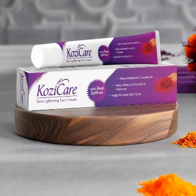 Picture of Kozicare Kojic Acid Cream | Glutathione Cream | Saffron Face Cream | Tan Removal Cream | Face Cream for Glowing Skin | Non-Greasy & Lightweight | Face Cream for Men & Women - 15 g