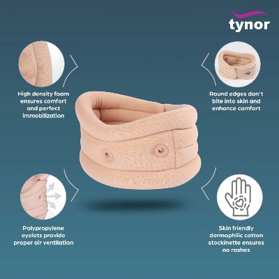 Picture of Tynor Cervical Collar Soft with Support, Beige