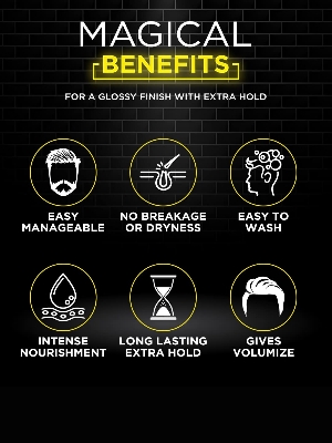 Picture of Mancode Extra Hold Hair Wax 100 gm for MEN | Long Lasting Stylist Look | Glossy Finish | Shine | Restylable Anytime, Easy Wash Off | No Paraben, Sulphate, Alcohol & Harmfull Chemicals