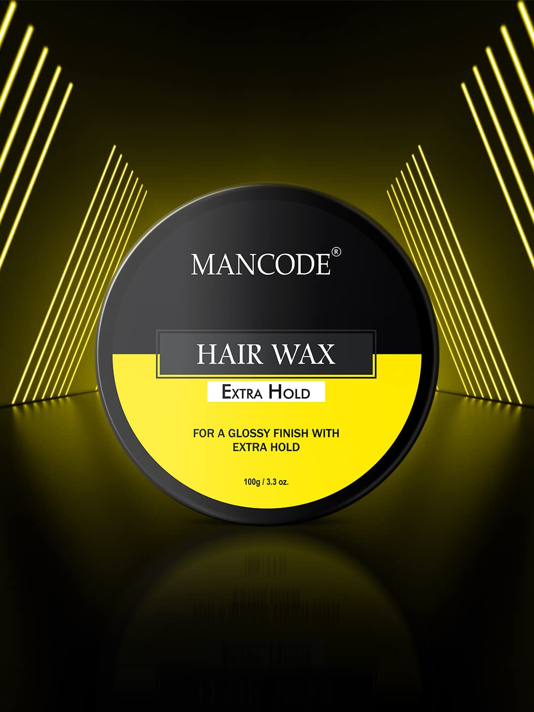 Picture of Mancode Extra Hold Hair Wax 100 gm for MEN | Long Lasting Stylist Look | Glossy Finish | Shine | Restylable Anytime, Easy Wash Off | No Paraben, Sulphate, Alcohol & Harmfull Chemicals