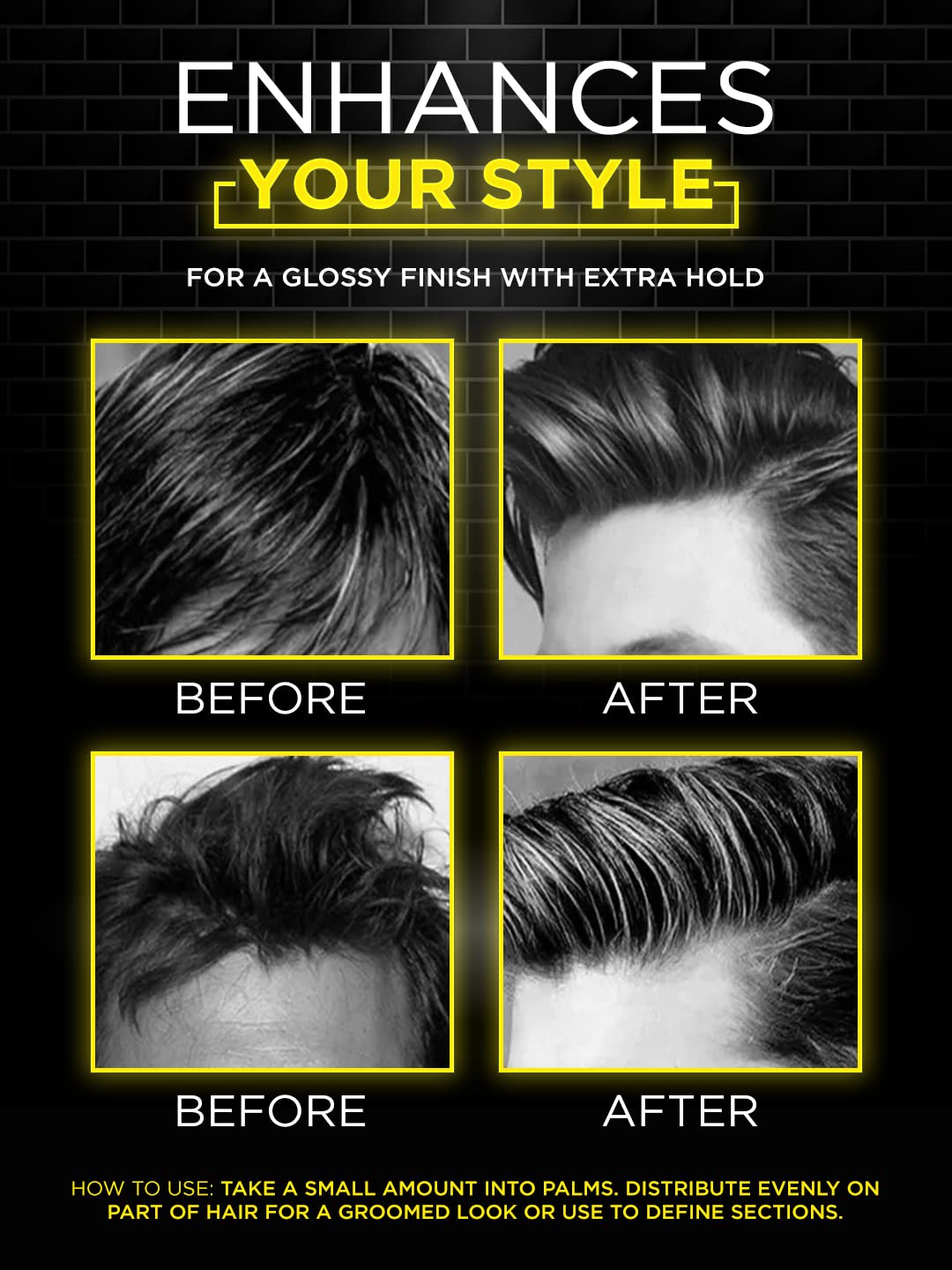 Picture of Mancode Extra Hold Hair Wax 100 gm for MEN | Long Lasting Stylist Look | Glossy Finish | Shine | Restylable Anytime, Easy Wash Off | No Paraben, Sulphate, Alcohol & Harmfull Chemicals