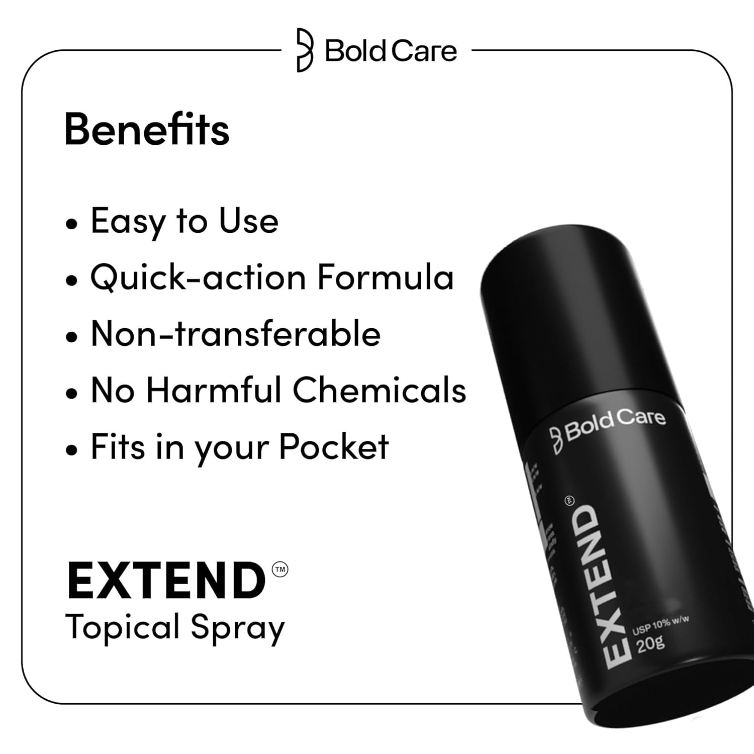 Picture of Bold Care EXTEND™ Topical Non-Transferable Spray for Men-20 gram