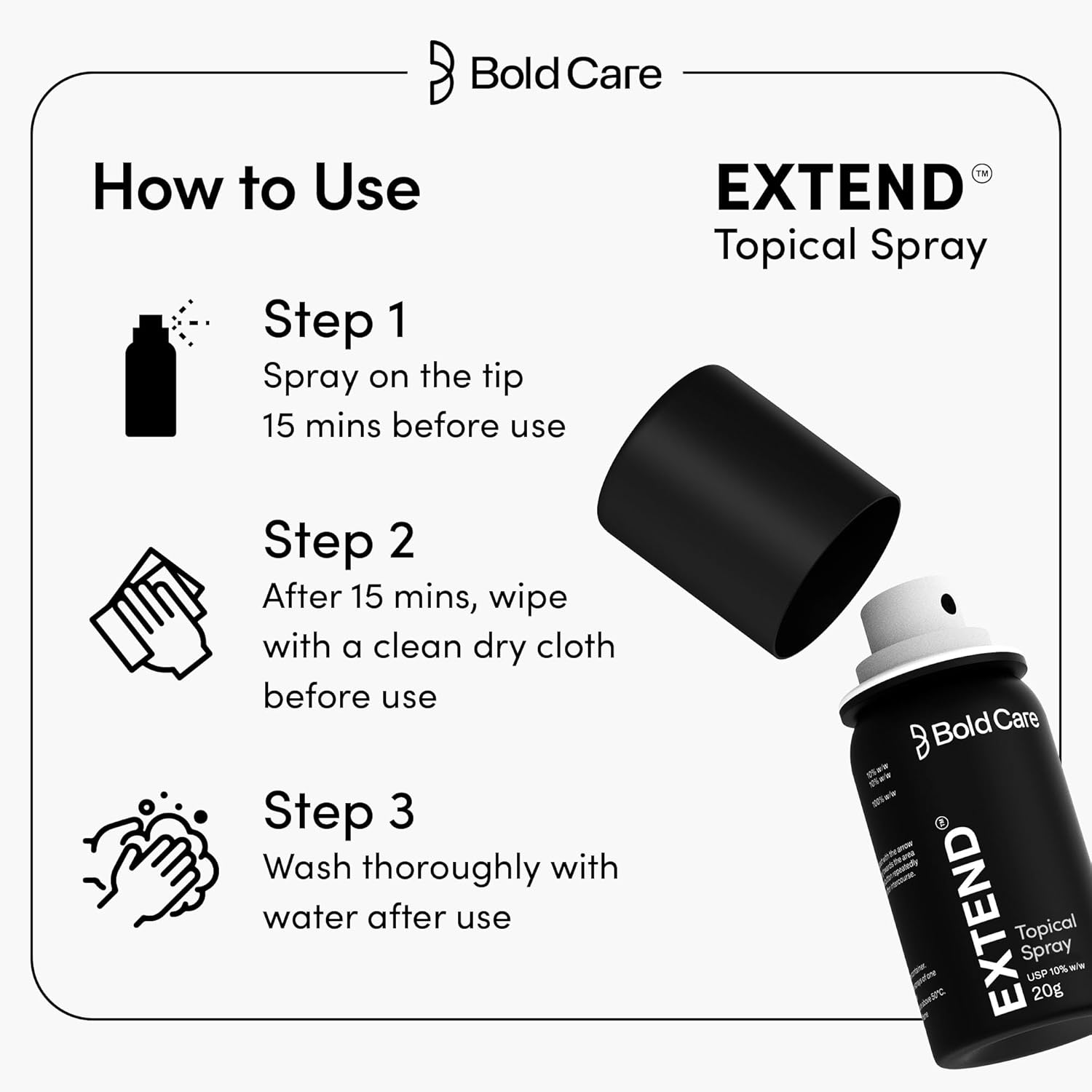 Picture of Bold Care EXTEND™ Topical Non-Transferable Spray for Men-20 gram
