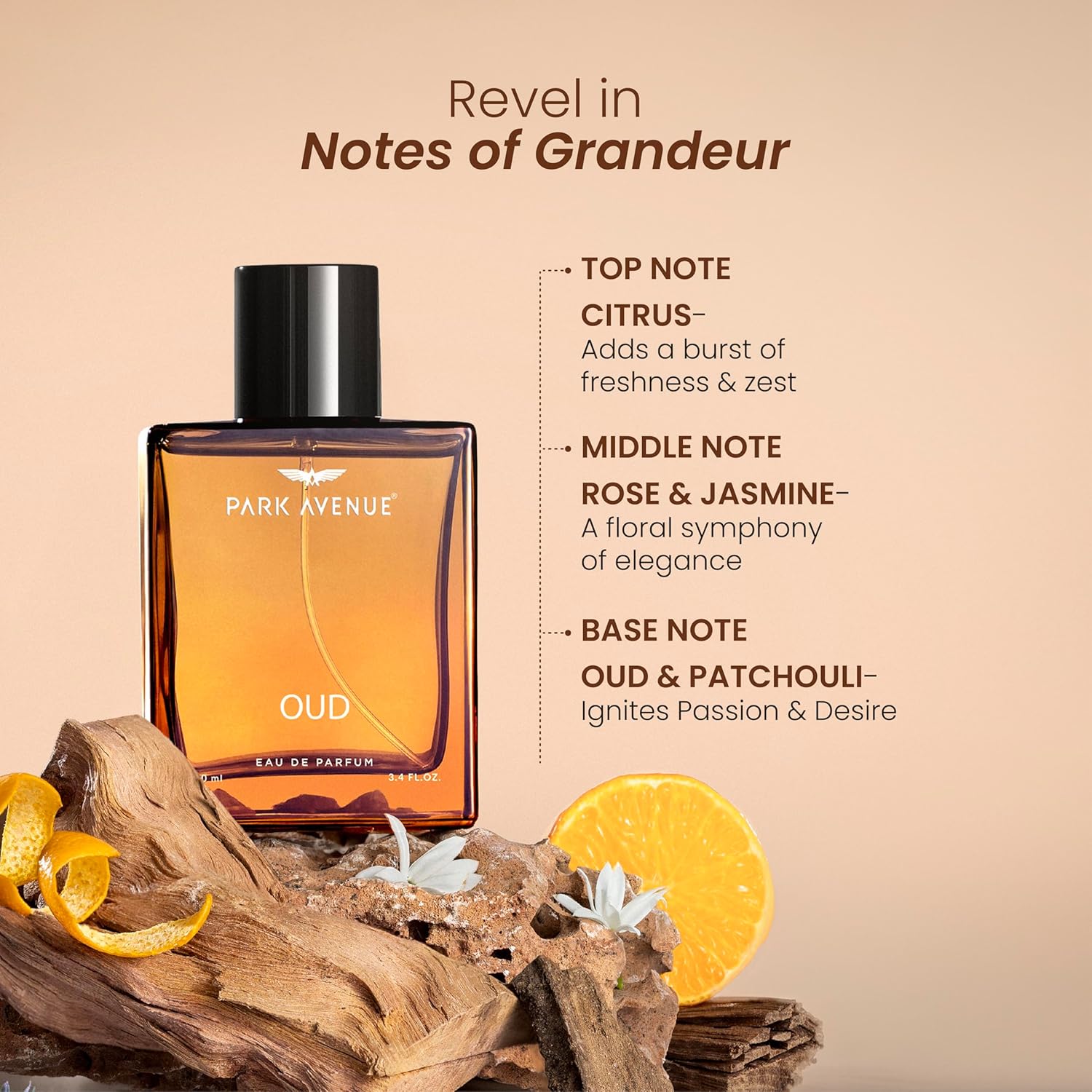 Picture of Park Avenue Oud, Liquid Eau De Parfum Men, 100ml | Long Lasting Perfume Spray For Men | Wedding Gift Ideas | Best Wedding Gifts | Premium Luxury Fragrance Scent Aromatic | Suitable For Every Occasion