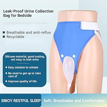 Picture of Portable reuseable medical incontinence male female urine container urine collection bag / Silicone Urine Collector Bag Adults Urinal with Urine Catheter Bags for Older Men Woman |