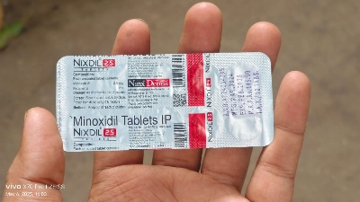 Picture of Nixdil 2.5  minoxidil for hair growth treatment -10 counts