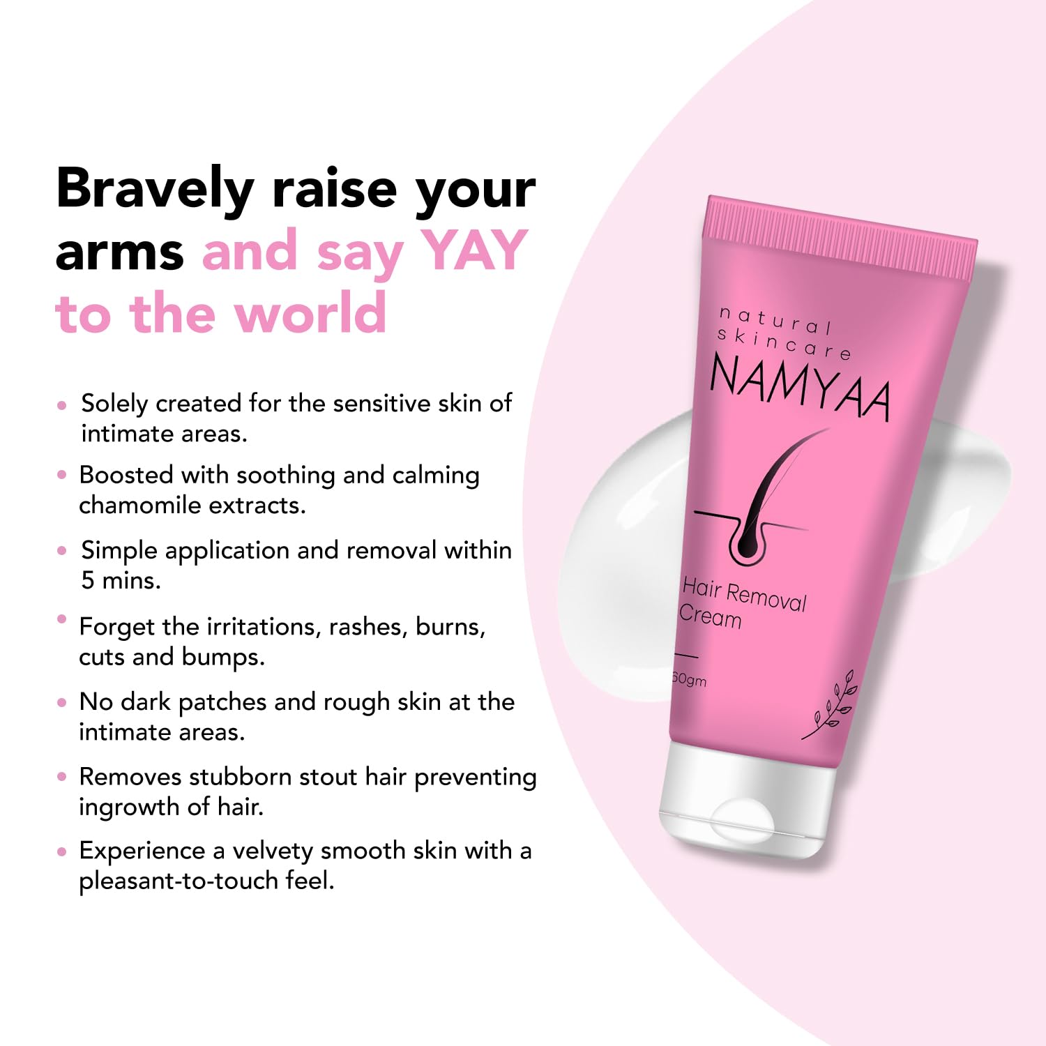 Picture of Namyaa Hair Removal Cream for Intimate Skin women 60gm