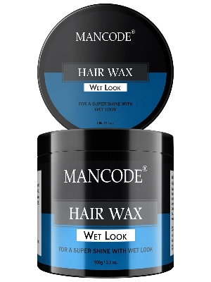 Picture of Mancode Wet Look Hair Wax 100 gm for MEN | Long Lasting Stylist Look | Glossy Finish | Shine | Restylable Anytime, Easy Wash Off | No Paraben, Sulphate, Alcohol & Harmfull Chemicals