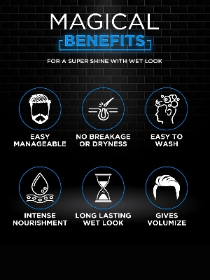 Picture of Mancode Wet Look Hair Wax 100 gm for MEN | Long Lasting Stylist Look | Glossy Finish | Shine | Restylable Anytime, Easy Wash Off | No Paraben, Sulphate, Alcohol & Harmfull Chemicals