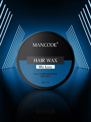 Picture of Mancode Wet Look Hair Wax 100 gm for MEN | Long Lasting Stylist Look | Glossy Finish | Shine | Restylable Anytime, Easy Wash Off | No Paraben, Sulphate, Alcohol & Harmfull Chemicals