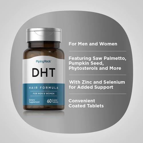 Picture of Piping Rock DHT Advanced Hair Formula | 60 Tablets | for Men and Women | Non-GMO, Gluten Free Supplement