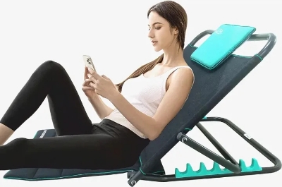 Picture of Adjustable Hospital Back Rest for Use on Bed, Back Support for Patient at Home, Multifunction, Large Size, 5 Changeable Recline Angles, Foldable & Portable (Pack of 1)