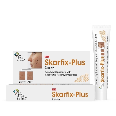 Picture of Fixderma 2% Kojic Acid + 1% Arbutin Skarfix-Plus Scar Removal Cream | Hyperpigmentation Removal Cream and Acne Scars Removal Cream | Helps to Reduce Melasma- 15 g