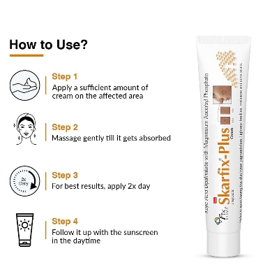 Picture of Fixderma 2% Kojic Acid + 1% Arbutin Skarfix-Plus Scar Removal Cream | Hyperpigmentation Removal Cream and Acne Scars Removal Cream | Helps to Reduce Melasma- 15 g