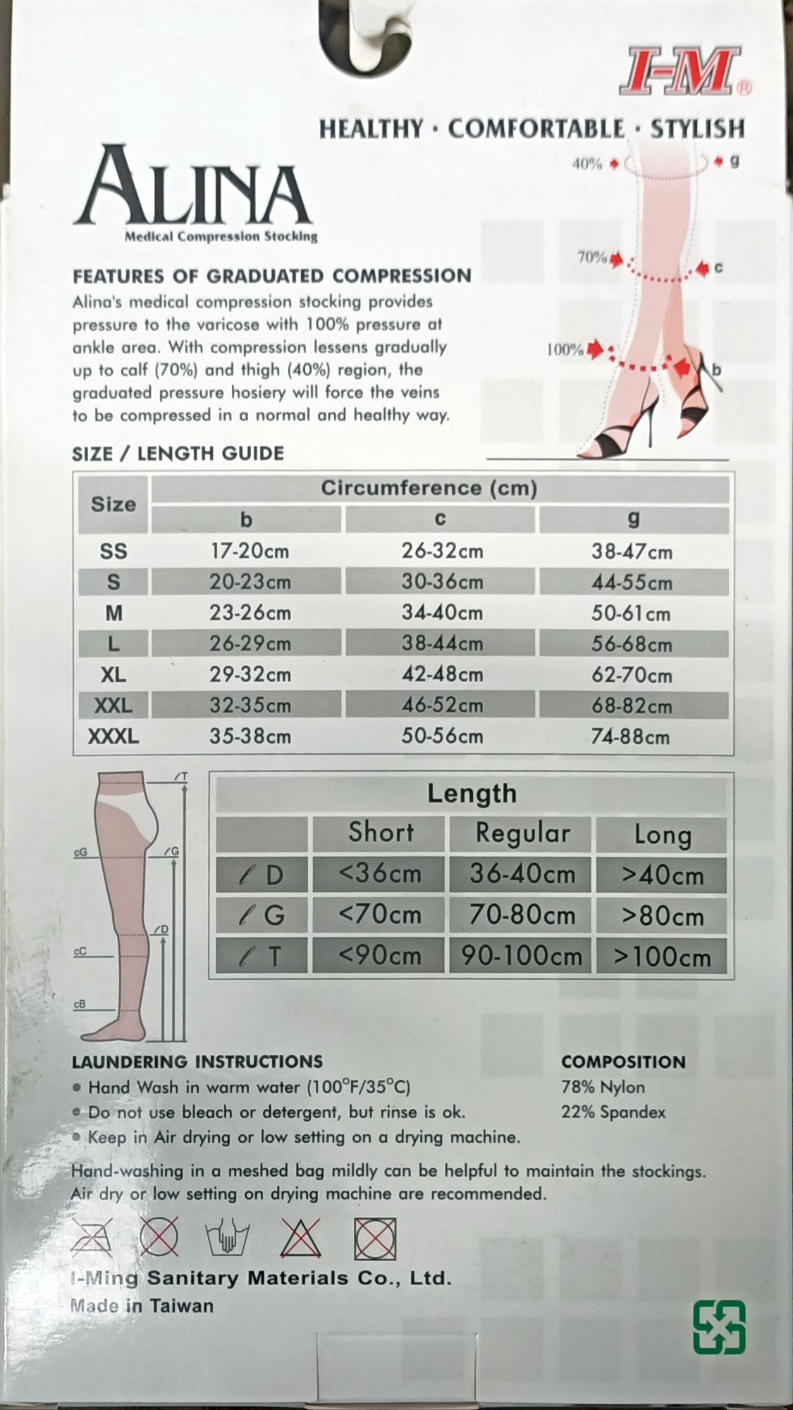 Picture of Alina Medical compression stocking | Thigh High/ Regular