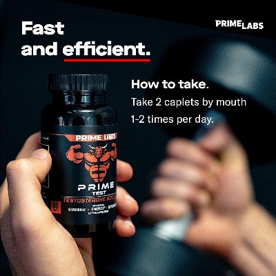 Picture of Prime Labs - Men's Testosterone Booster - Stamina, Endurance, & Strength Booster - 60 Caplets