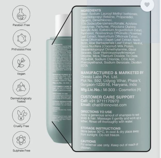 Picture of Bare Anatomy Anti Dandruff Shampoo | Reduces Up to 100% Dandruff and Strengthens Hair -100 ml