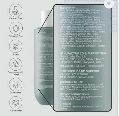 Picture of Bare Anatomy Anti Dandruff Shampoo | Reduces Up to 100% Dandruff and Strengthens Hair -100 ml