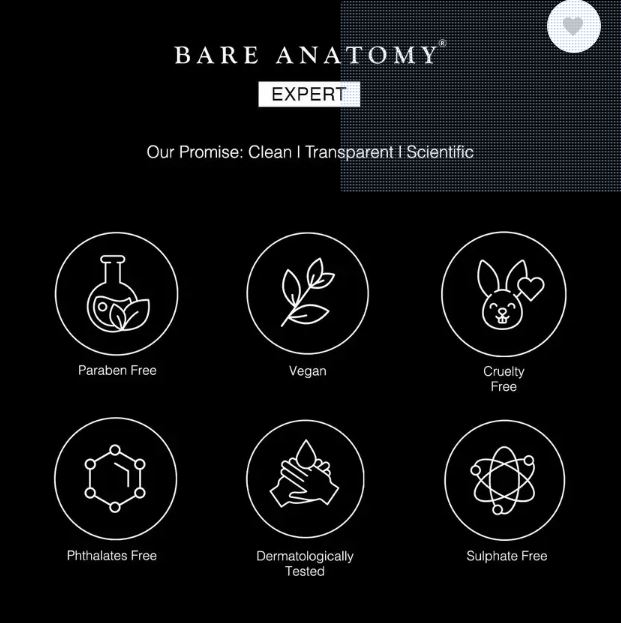 Picture of BARE ANATOMY Anti Hair-Fall Shampoo with Sulphate & Paraben Free  (100 ml)