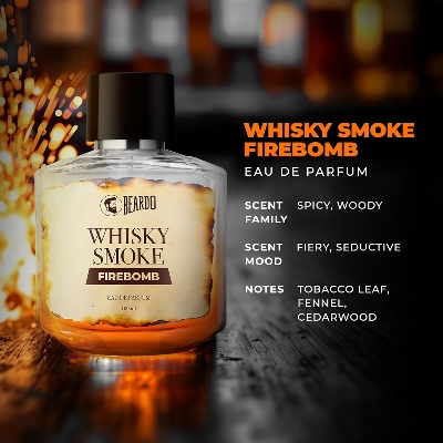 Picture of Beardo Whisky Smoke FIREBOMB Perfume for men, 100ml | Spicy, Woody scent | Long Lasting Mens Perfume | Best Date Night Eau de parfum for Men | Gift For Friends | Gift for Men