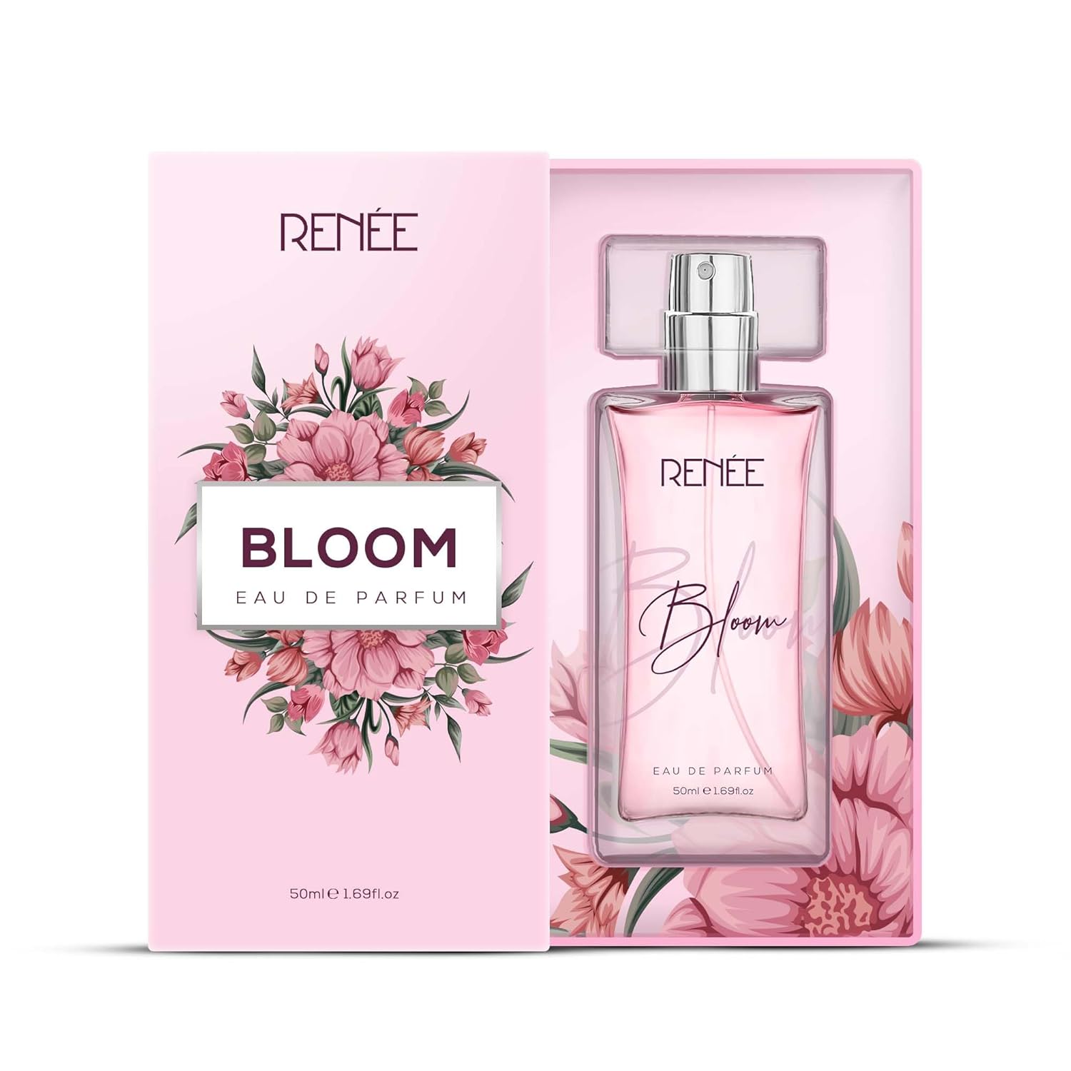 Picture of RENEE Eau De Parfum Bloom 50Ml| Premium Long Lasting Luxury Perfume Liquid| Notes Of Almond, Unisex Adult, Scent For All Occasions
