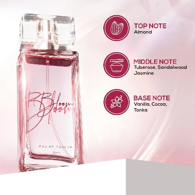 Picture of RENEE Eau De Parfum Bloom 50Ml| Premium Long Lasting Luxury Perfume Liquid| Notes Of Almond, Unisex Adult, Scent For All Occasions