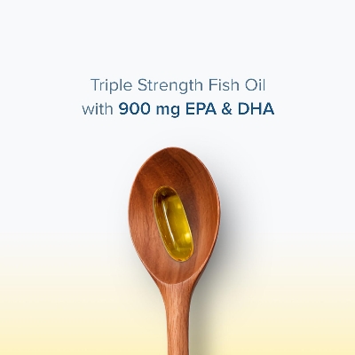 Picture of GNC Triple Strength Fish Oil 1500mg Omega-3 with 900mg EPA & DHA | 30 Softgels | For Heart, Healthy Cholesterol, Joint Comfort, Focus & Vision | Enteric-Coated for No Fishy Aftertaste |USA Formulated