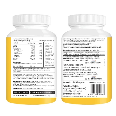 Picture of Tata 1mg Cod Liver Oil Supplement with Omega 3,Vitamin A and D - 100 Capsules | Supports Heart, Brain, Joint and Vision Health | Fish Oil for Women & Men | No Fish Odour & Non-GMO