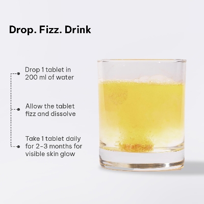 Picture of HealthKart hk vitals Glutathione (Lemon, 15 Effervescent Tablets) | L-Glutathione Tablets with Vitamin C & E | For Skin Glow & Hydration