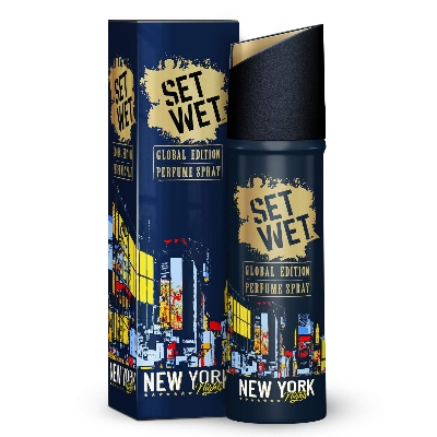 Picture of Set Wet Global Edition Perfume Spray, New York Nights, No Gas Perfume Body Spray & Deodorant For Men, Long Lasting Fragrance, 120 ml