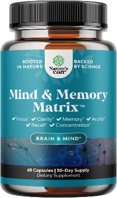 Picture of Advanced Nootropics Brain Support Supplement - Synergetic Mental Energy and Focus Supplement with Brain Vitamins for Cognitive Enhancement - Mind and Memory Supplement for Brain Health (30 Servings)