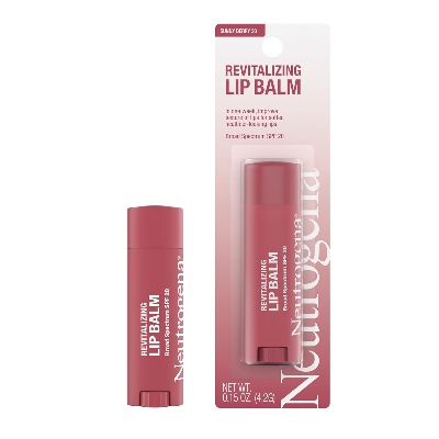 Picture of Neutrogena Revitalizing Tinted Lip Balm Broad Spectrum SPF 20 Sunscreen, Moisturizing Lip Balm with a Sheer Tint for Softer, Smoother, Healthier-Looking Lips, Sheer Sunny Berry 30, .15 oz