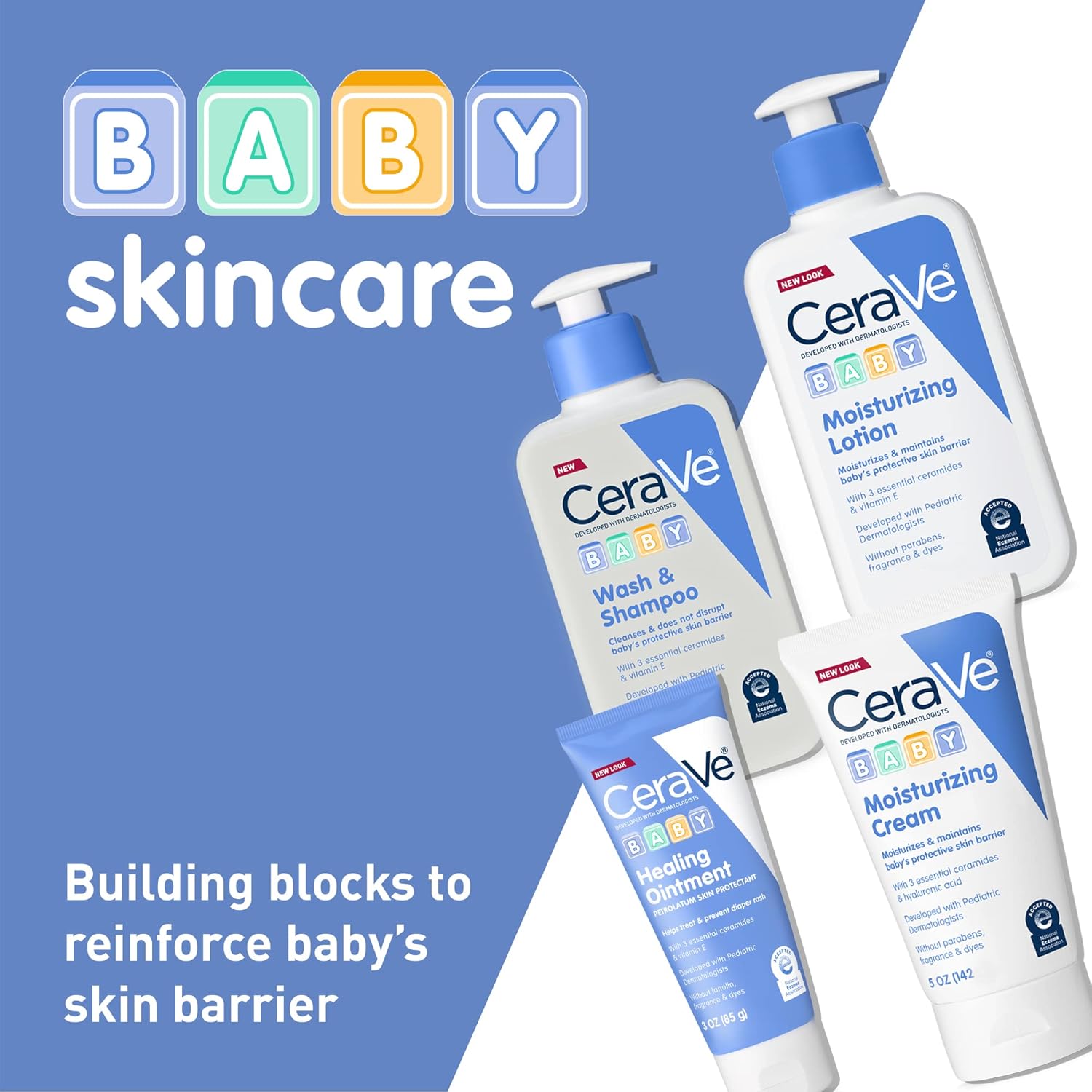 Picture of CeraVe Baby Wash & Shampoo, Fragrance, Paraben, & Sulfate Free Shampoo for Tear-Free Baby Bath Time, 8 Ounce-237 ml