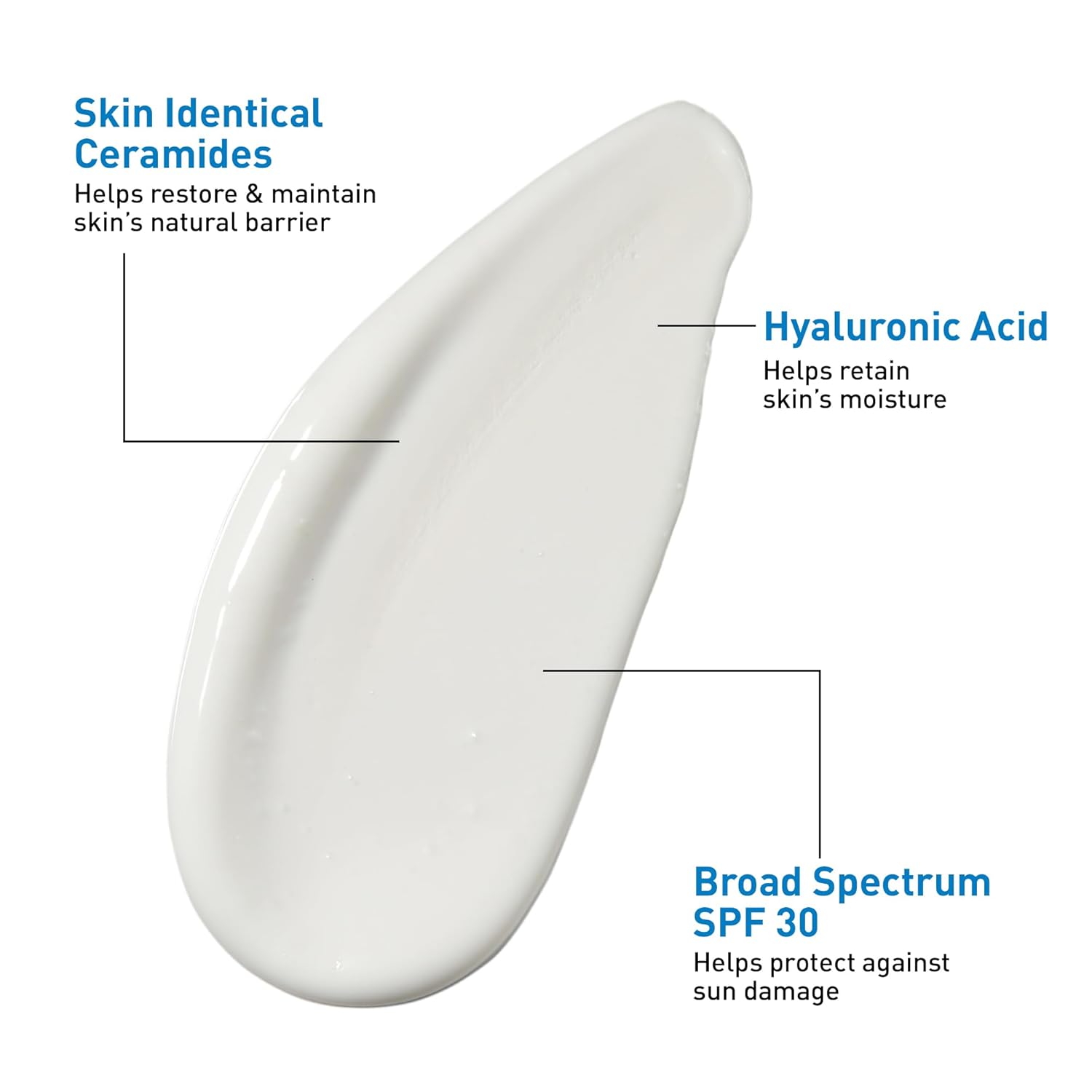 Picture of CeraVe Ultra-Light Moisturizing Lotion With SPF 30, Daily Face Moisturizer with SPF, Formulated with Hyaluronic Acid & Ceramides, Broad Spectrum SPF, Oil Free, Matte Finish, 1.7 Ounce