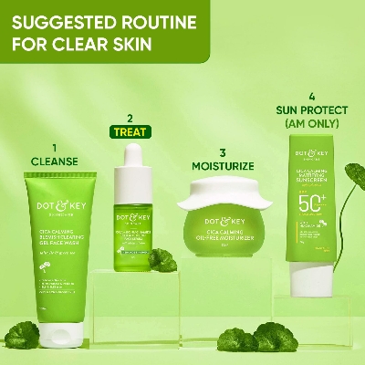 Picture of Dot & Key  Cica+10% Niacinamide  Serum | Reduces Acne & Dark Spots | Niacinamide Serum | Controls Excess Oil, Quick Absorbing, & Lightweight | For Oily, Acne Prone & Sensitive Skin | 30ml