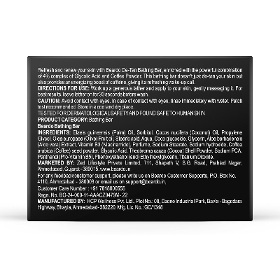 Picture of Beardo De-Tan Soap for Men, 75g | Tan Removal and Caffeine Face & Body Soap | Detan With Coffee & 4% Glycolic Acid | For Body & Face